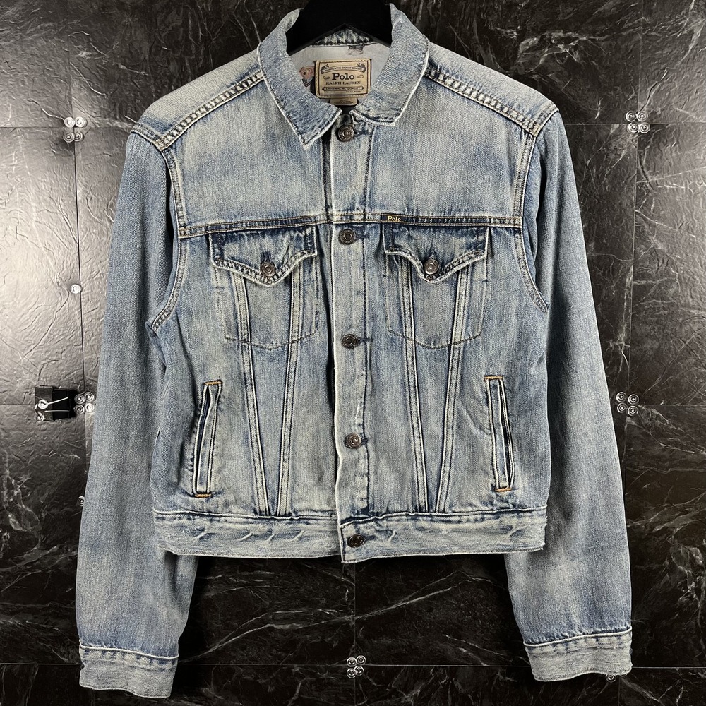 Polo Ralph Lauren Women's Blue Polo Bear Denim Jacket Small